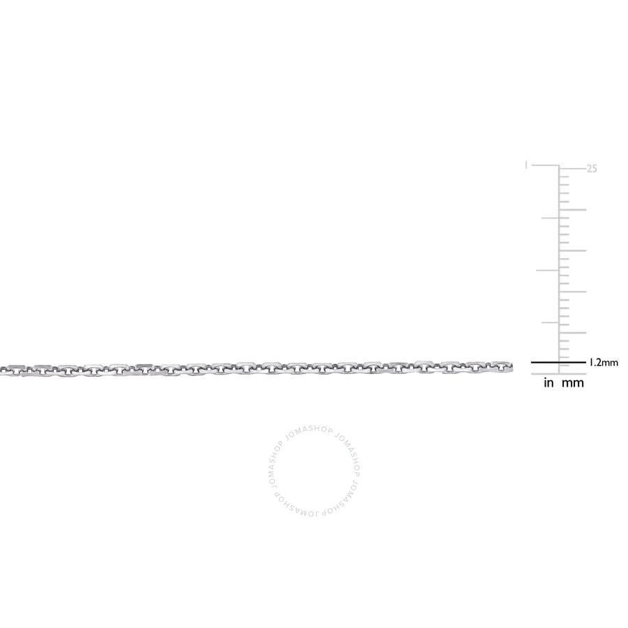 商品Amour|1.2mm Diamond-cut Cable Chain Necklace In 14K White Gold - 18 In,价格¥1414,第3张图片详细描述