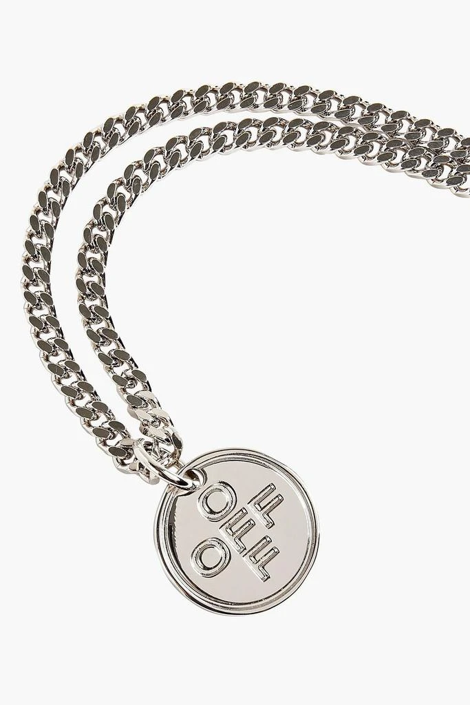 商品Off-White|Off Cross silver-tone necklace,价格¥605,第3张图片详细描述
