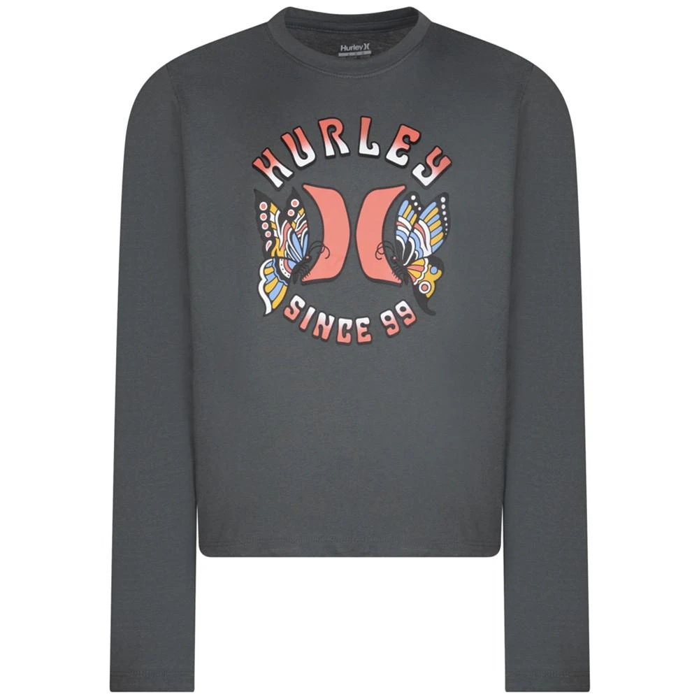 商品Hurley|Big Girls Monarchy Long Sleeve T-shirt,价格¥108,第1张图片