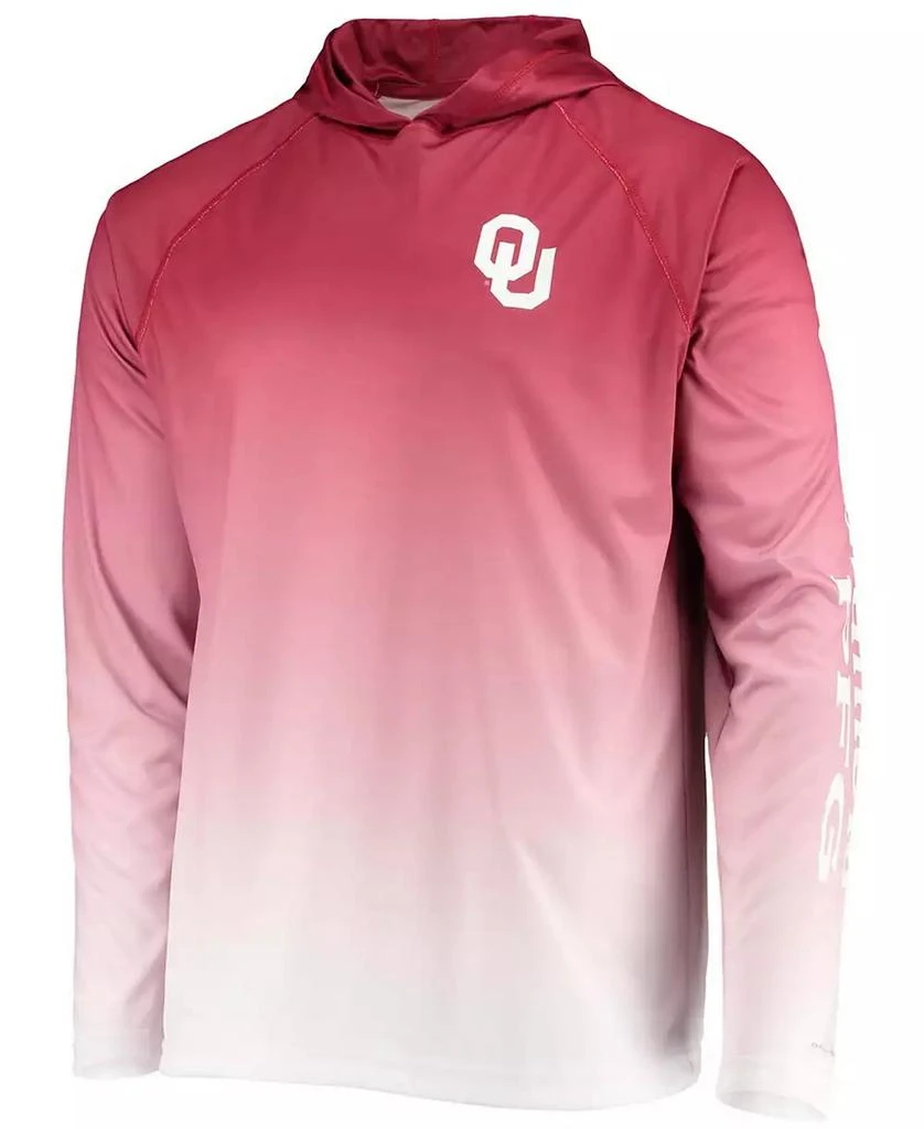 商品Columbia|Men's Crimson Oklahoma Sooners Terminal Tackle Omni-Shade UPF 50 Long Sleeve Hooded T-shirt,价格¥337,第2张图片详细描述