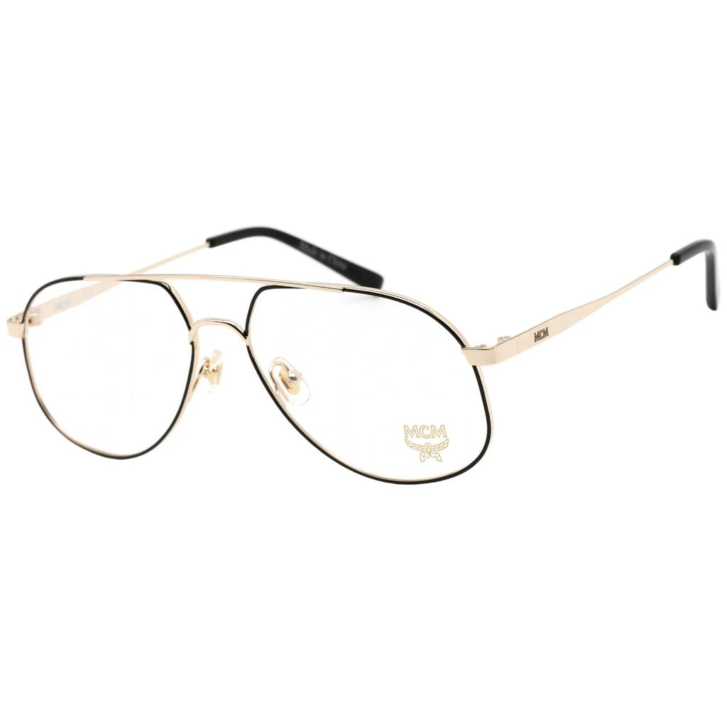 商品MCM|MCM Women's Eyeglasses - Clear Lens Black/Gold Aviator Metal Frame | MCM2138 001,价格¥381,第1张图片