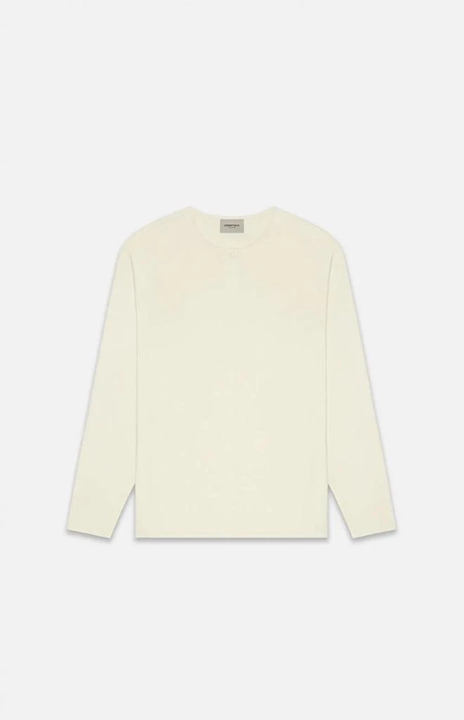 商品Essentials|Essentials Cream Thermal Long Sleeve Henley T-Shirt,价格¥149,第1张图片