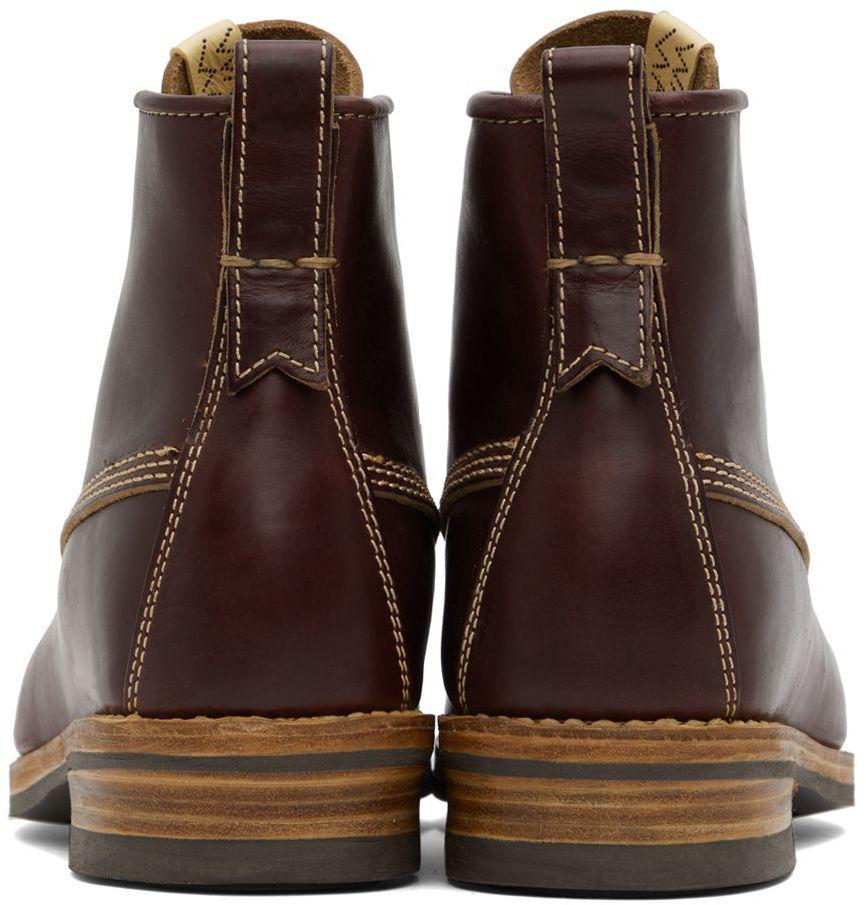 商品VisVim|Burgundy Cradle Moc-Folk Lace-Up Boots,价格¥10600,第4张图片详细描述