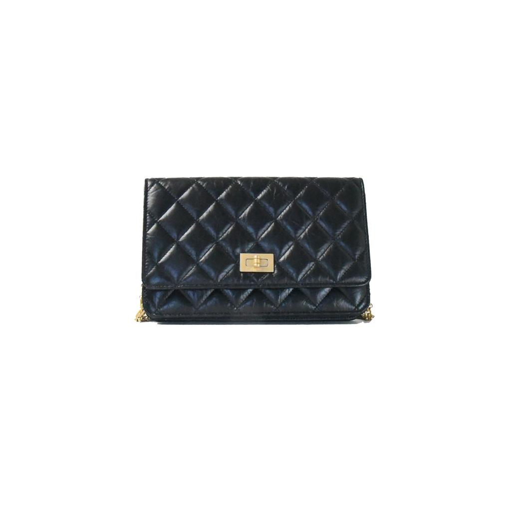 Chanel 2.55 Calfskin Gold HW Wallet on Chain商品第1张图片规格展示