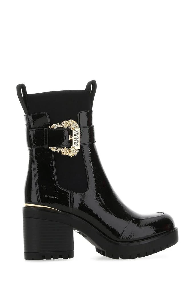 商品Versace|Black synthetic leather ankle boots,价格¥801,第2张图片详细描述