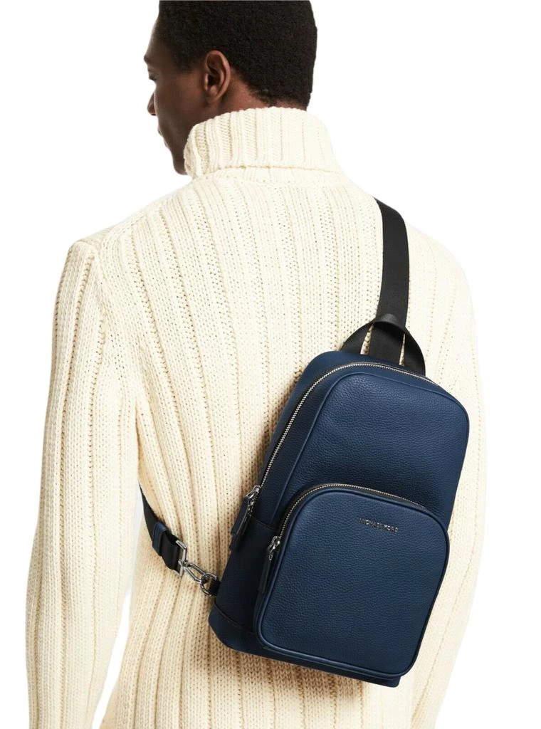 商品Michael Kors|Men's Unisex Cooer ebbled Leather Commuter Slingack Backack,价格¥1627,第5张图片详细描述