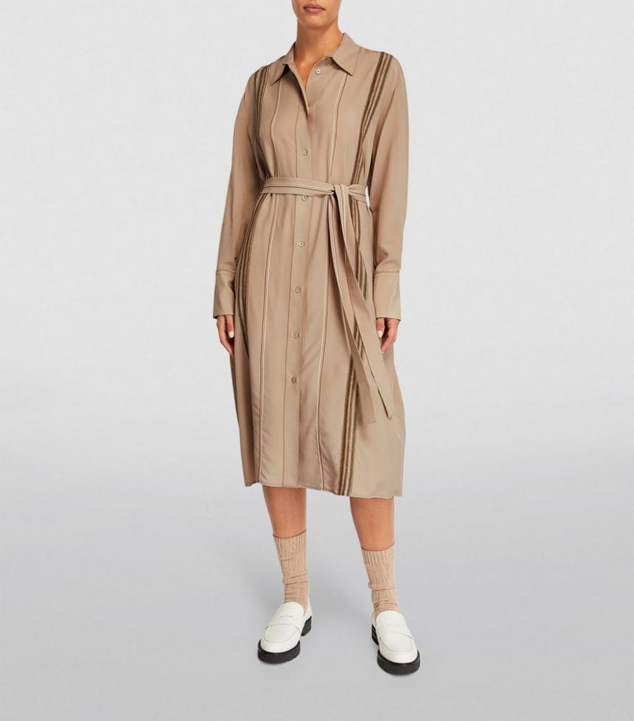 商品Joseph|Silk-Blend Midi Shirt Dress,价格¥5298,第5张图片详细描述