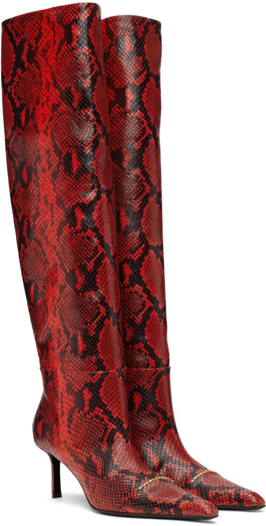 商品Alexander Wang|Red Viola Slouch Boots,价格¥11033,第4张图片详细描述