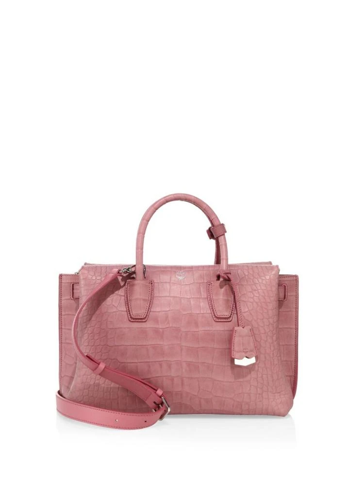 商品MCM|Milla Medium Croc-Embossed Leather Tote,价格¥5826,第1张图片