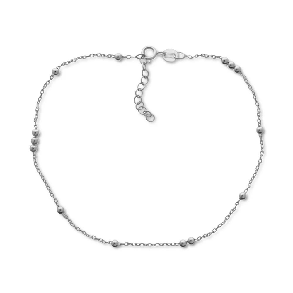 商品Giani Bernini|Polished Bead Ankle Bracelet in Sterling Silver,价格¥374,第1张图片