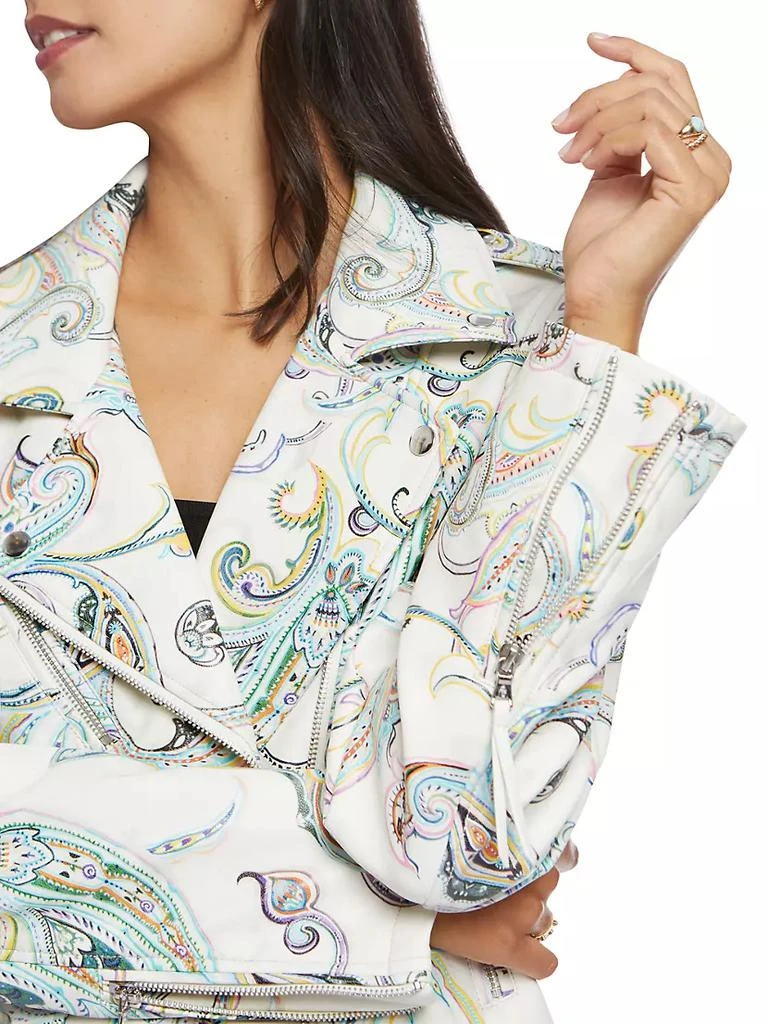 Monroe Paisley Vegan Leather Jacket 商品