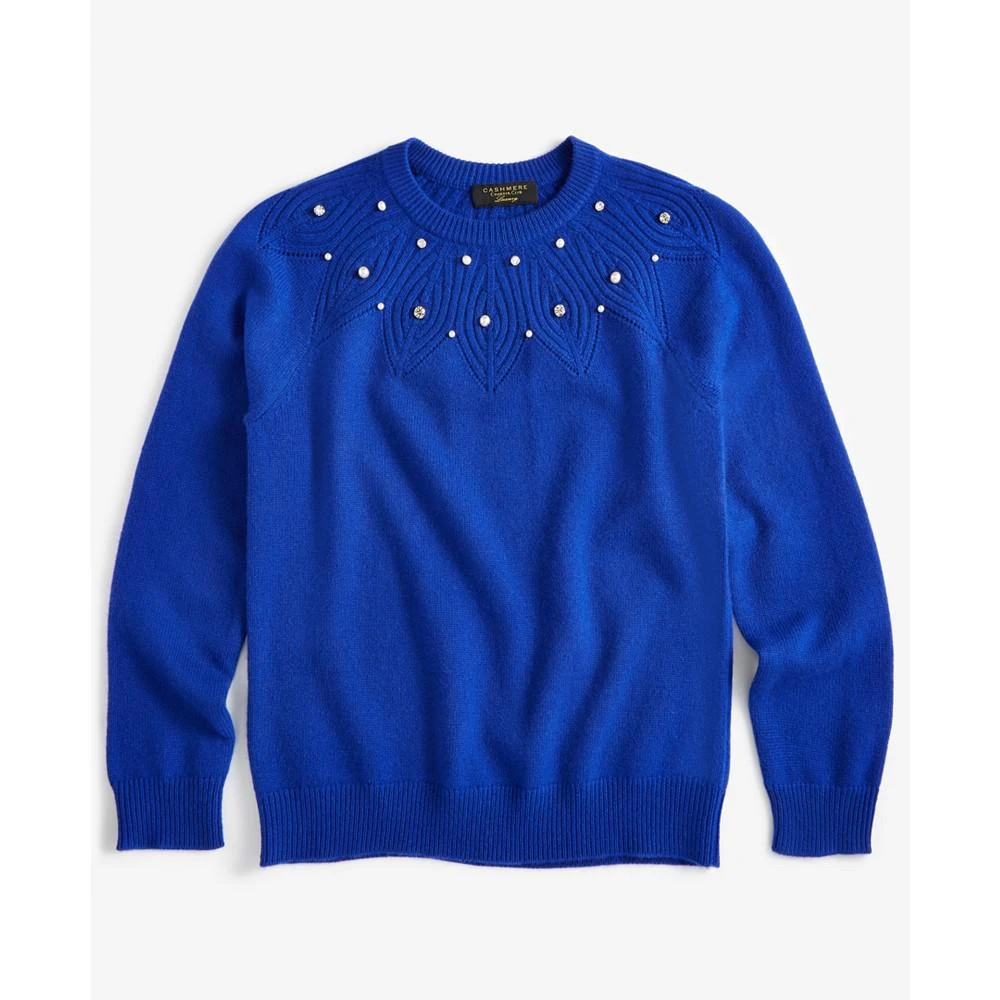 商品Charter Club|Women's 100% Cashmere Embellished Crewneck Sweater, Created for Macy's,价格¥1248,第4张图片详细描述