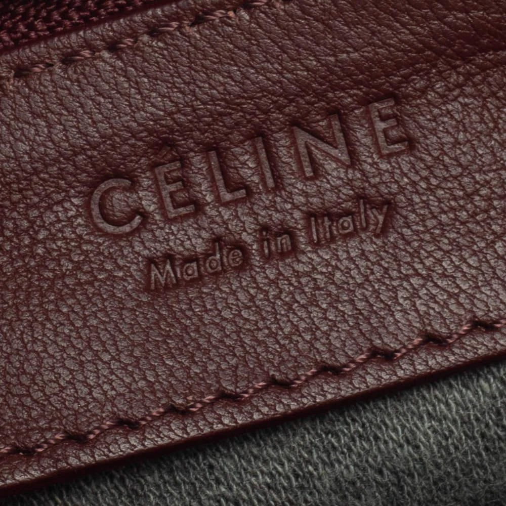 Céline Burgundy Leather Small Trio Zip Crossbody Bag 商品