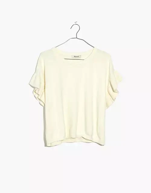 商品Madewell|Ruffle-Sleeve Sweater Tee,价格¥277,第1张图片