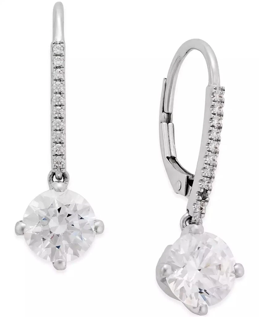 商品Arabella|Cubic Zirconia Earrings in 14k White Gold,价格¥1494,第1张图片