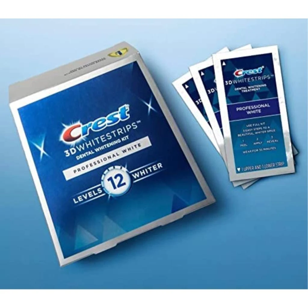 商品Crest|Crest 3D Whitestrips, Professional White, Teeth Whitening Strip Kit, 40 Strips (20 Count Pack),价格¥270,第2张图片详细描述