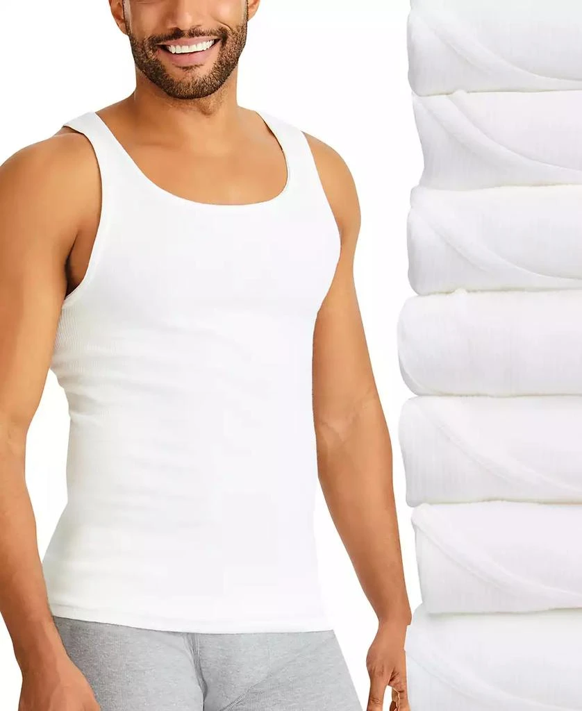 商品Hanes|Ultimate® ComfortSoft Men's Tank Undershirt, 7+1 Bonus Pack,价格¥170,第2张图片详细描述
