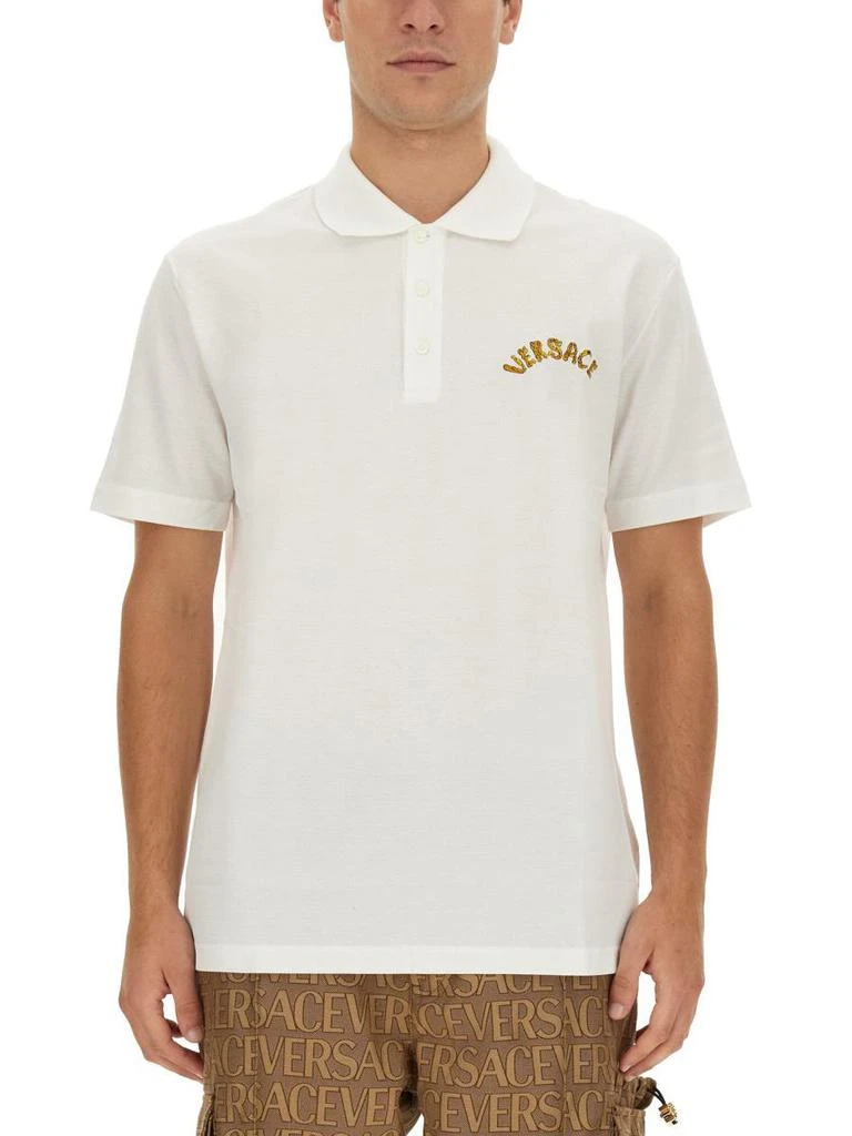 商品Versace|VERSACE POLO WITH LOGO EMBROIDERY,价格¥2133,第1张图片