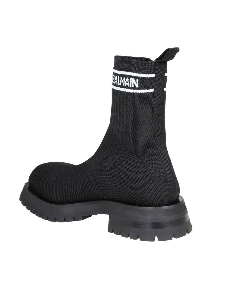 商品Balmain|Balmain Army Ankle Boots In Black Stretch Knit,价格¥3640,第4张图片详细描述