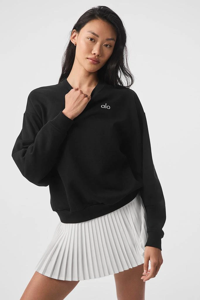 商品Alo|Accolade Crew Neck Pullover - Black,价格¥963,第1张图片