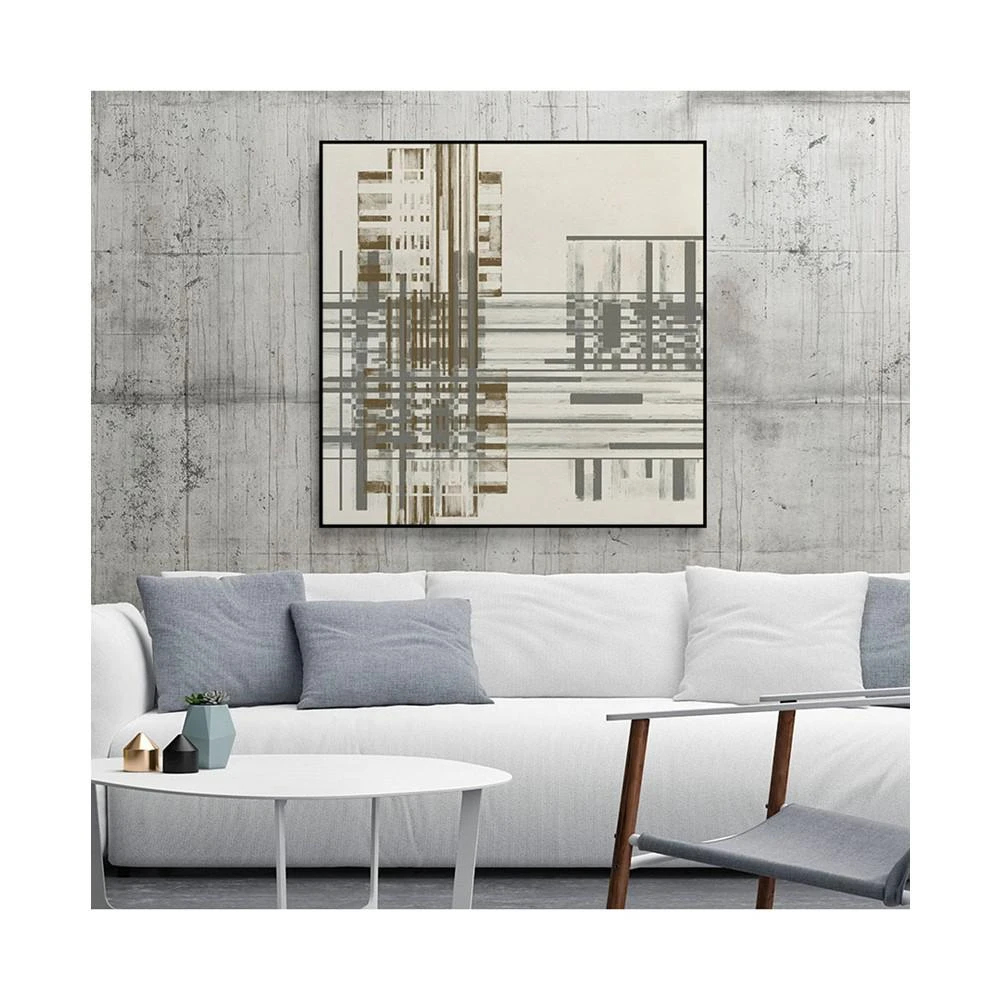 商品Giant Art|30" x 30" Matrix Illusion I Art Block Framed Canvas,价格¥3341,第4张图片详细描述