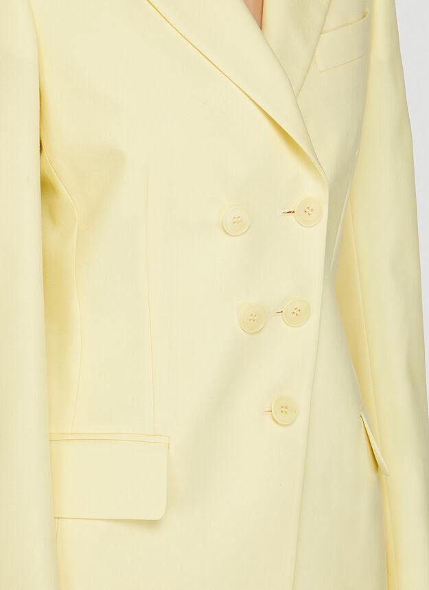 Double-Breasted Blazer in Yellow商品第5张图片规格展示