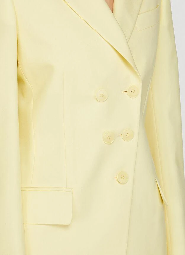 商品Stella McCartney|Double-Breasted Blazer in Yellow,价格¥3358,第5张图片详细描述