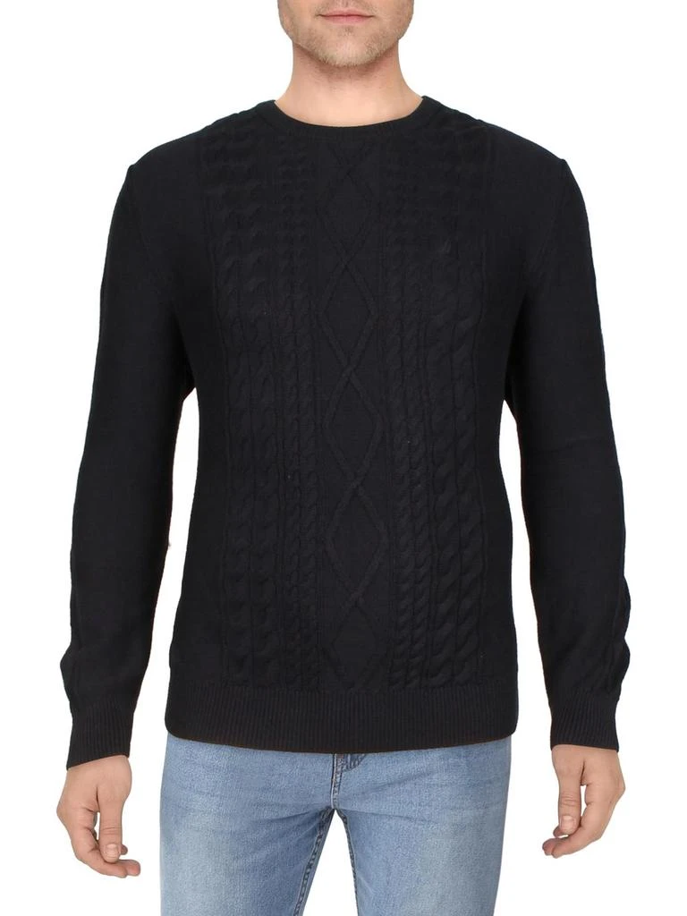 商品Nautica|Mens Cotton Ribbed Trim Crewneck Sweater,价格¥385,第2张图片详细描述
