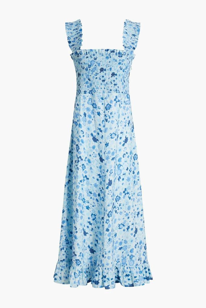 商品Ganni|Shirred printed cotton midi dress,价格¥881,第3张图片详细描述