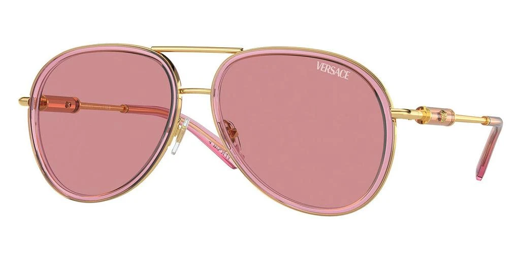 商品Versace|Unisex 60mm Transparent Pink Sunglasses VE2260-100284-60,价格¥1286,第1张图片