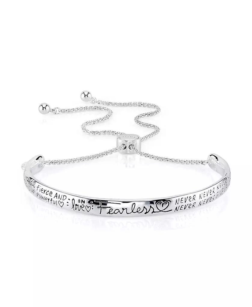 商品Unwritten|"Fearless" Silver Plated Adjustable Bolo Bracelet,价格¥410,第1张图片