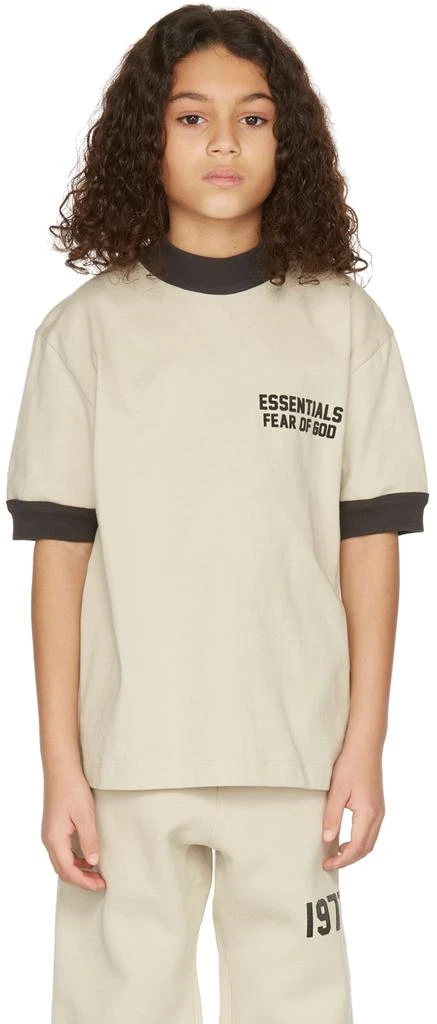 Fear of God ESSENTIALS Kids Beige Ringer T-Shirt 2