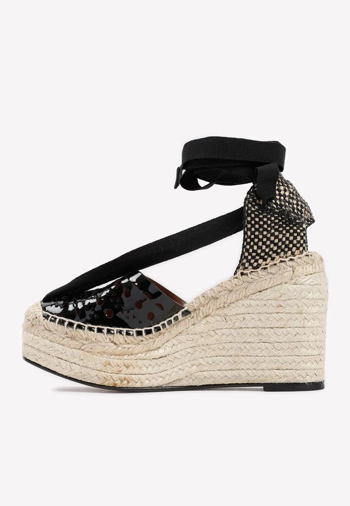 商品Alaïa|Vienne 100 Calf Leather Espadrille Wedges,价格¥3301,第2张图片详细描述