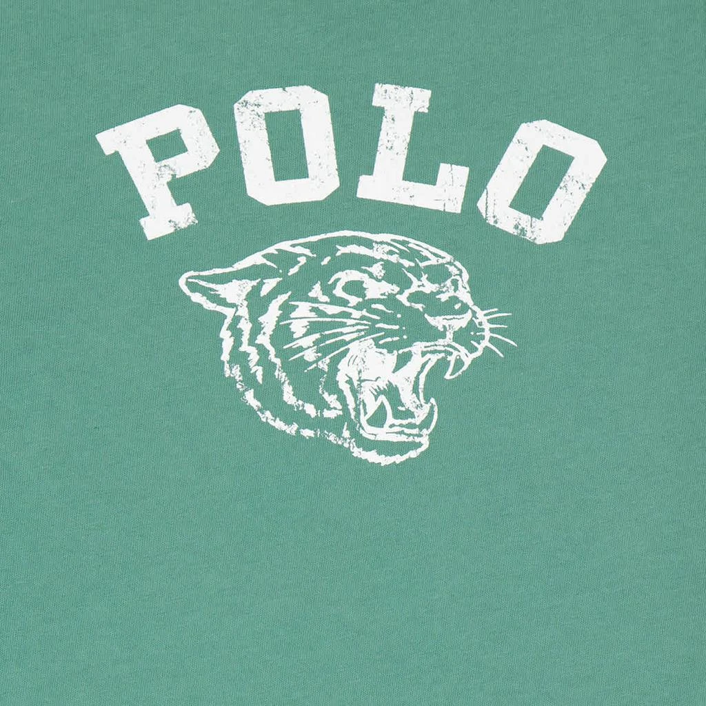 商品Ralph Lauren|Polo Ralph Lauren Kids Green Tiger Print Polo Tee, Size 4/4T,价格¥117,第3张图片详细描述