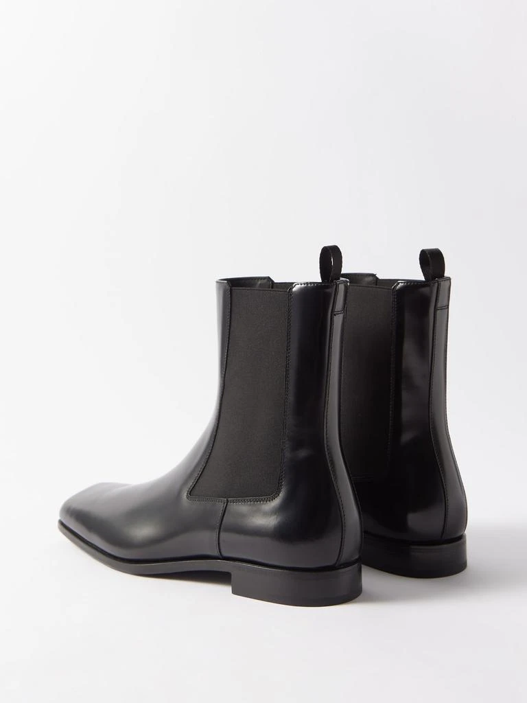 商品Prada|Square-toe patent-leather Chelsea boots,价格¥4881,第4张图片详细描述