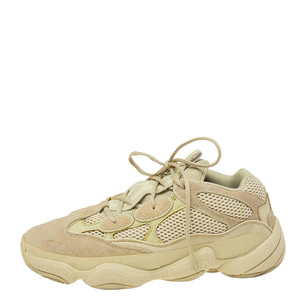 商品[二手商品] YEEZY|Yeezy x adidas Lime Yellow Suede And Mesh Yeezy 500 Sumoye Sneakers Size 45 1/3,价格¥1470,第2张图片详细描述