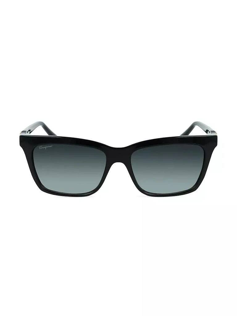 商品Salvatore Ferragamo|Gancini 55MM Modified Rectangle Sunglasses,价格¥1810,第1张图片