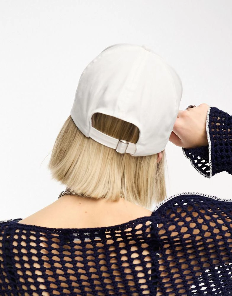 商品ASOS|ASOS DESIGN slogan cap in white,价格¥49,第3张图片详细描述