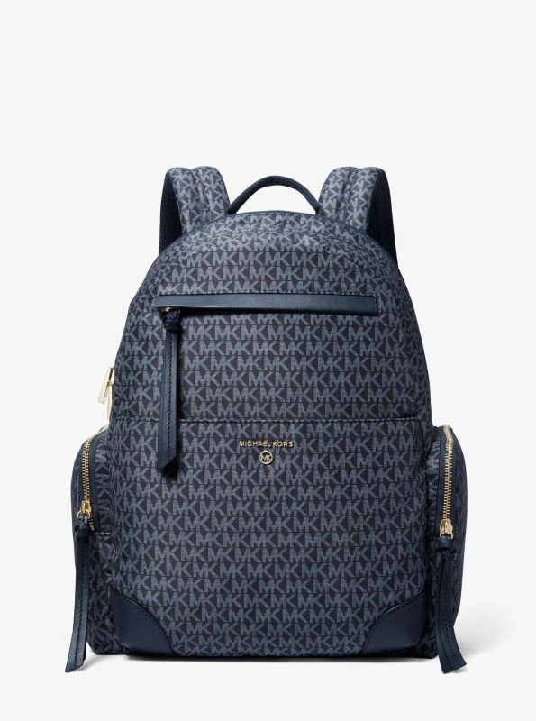 商品Michael Kors|Prescott Large Signature Logo Print Woven Backpack,价格¥2083,第1张图片