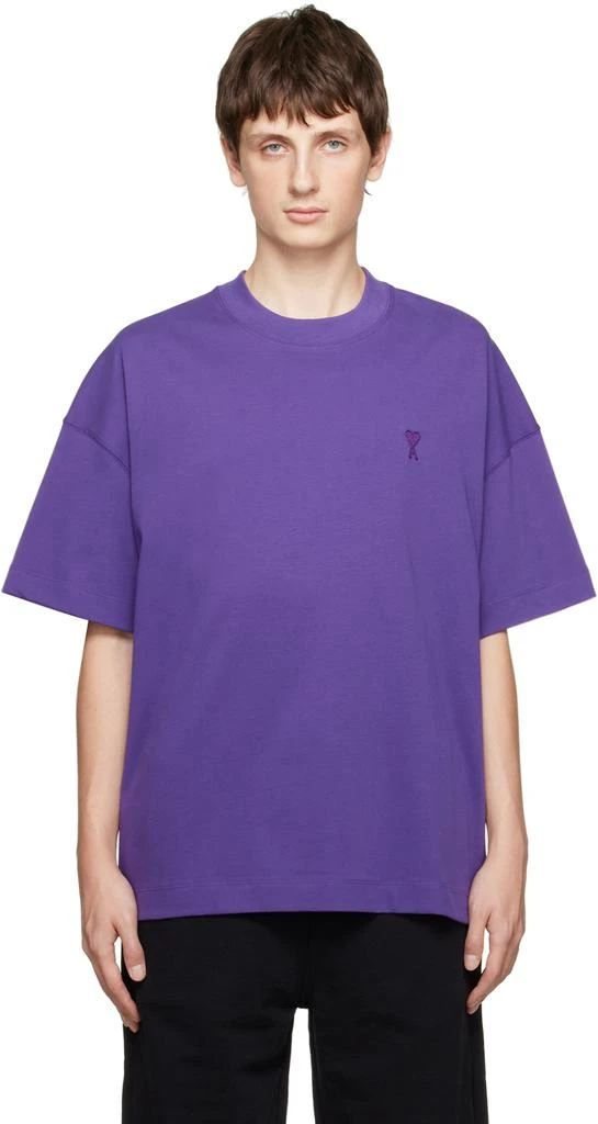 商品AMI|Purple Ami de Cœur T-Shirt,价格¥437,第1张图片