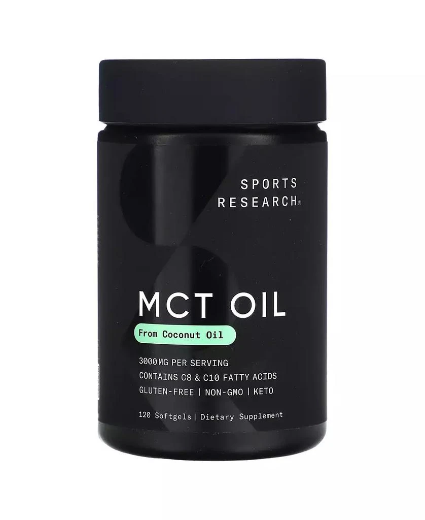 商品Sports Research|MCT Oil 3 000 mg 120 Softgels (1 - 000 mg per Softgel),价格¥169,第1张图片