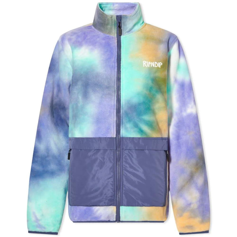 商品RIPNDIP|RIPNDIP Fleece Reversible Tie Dye Jacket,价格¥550,第1张图片