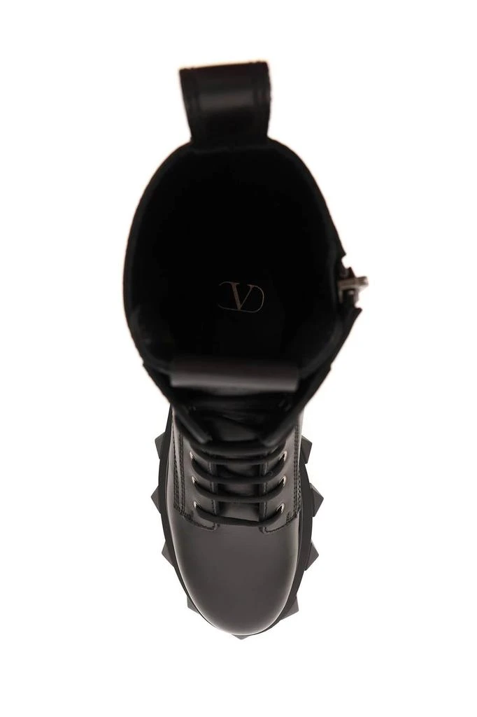 商品Valentino|Valentino garavani leather trackstud combat boots,价格¥4861,第2张图片详细描述