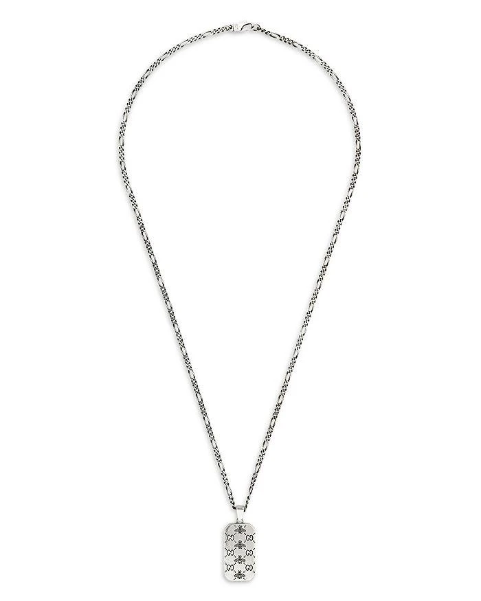 商品Gucci|Sterling Silver Signature Dogtag Pendant Necklace, 23.6",价格¥4690,第1张图片详细描述