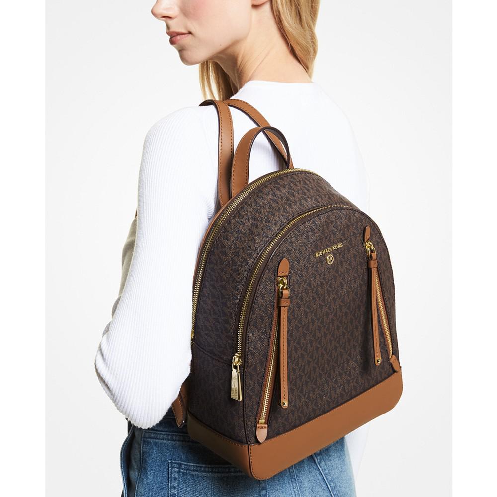 [Michael Kors]迈克高仕Michael Kors MK双肩包Signature Brooklyn Backpack 人造革+涤纶+皮革 衬里价格¥2141¥2357 别样海外购
