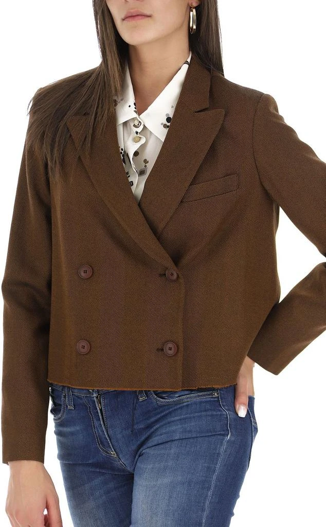 商品ALYSI|Alysi women's brown wool blazer,价格¥2720,第5张图片详细描述