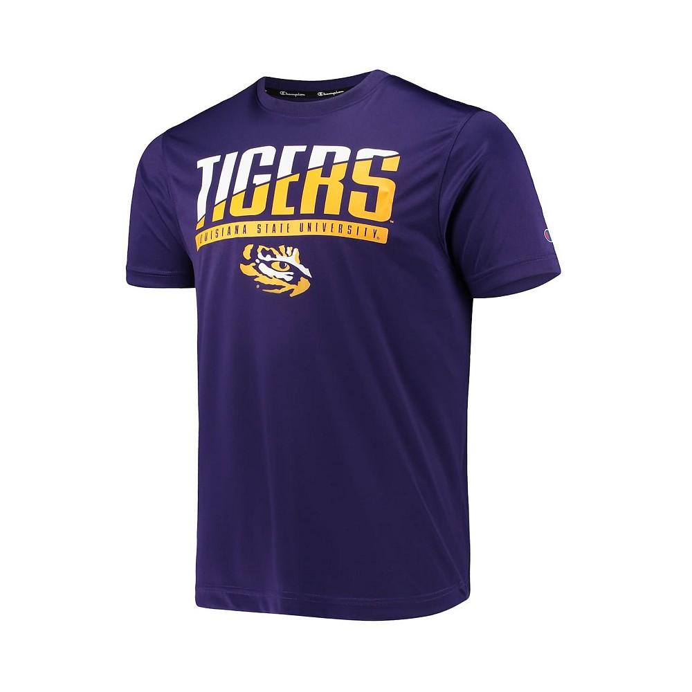 Men's Purple LSU Tigers Wordmark Slash T-shirt商品第3张图片规格展示