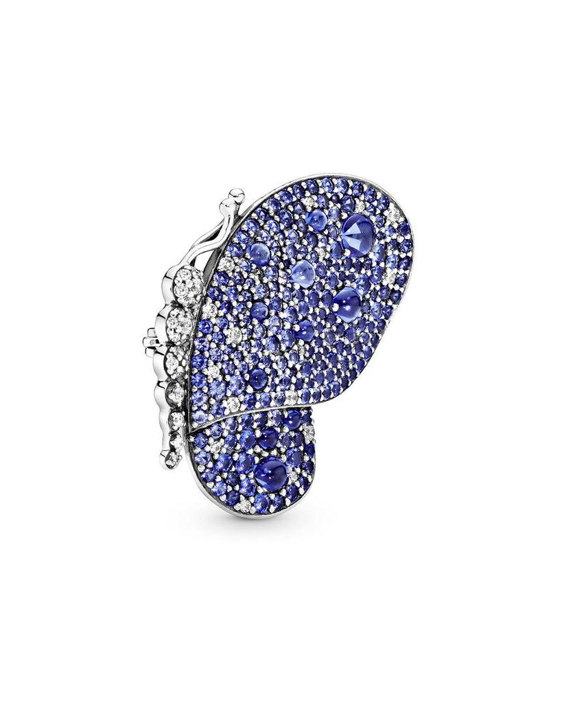PANDORA Silver Blue Pave Butterfly Brooch商品第1张图片规格展示