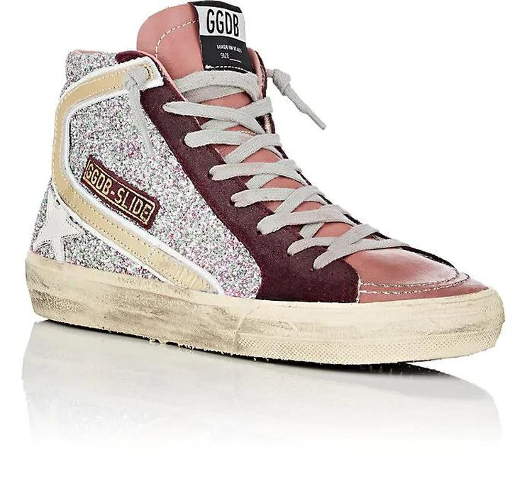 商品Golden Goose|Women's Slide Glitter & Leather Sneakers,价格¥1956,第2张图片详细描述