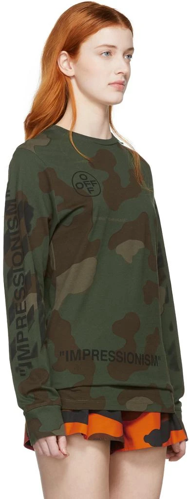 商品Off-White|Green & Brown Camo Stencil Long Sleeve T-Shirt,价格¥2142,第2张图片详细描述